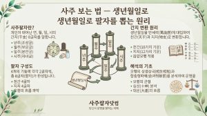 사주 보는 법 — 생년월일로 팔자를 뽑는 원리