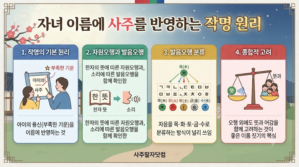 사주 반영하는 작명 원리