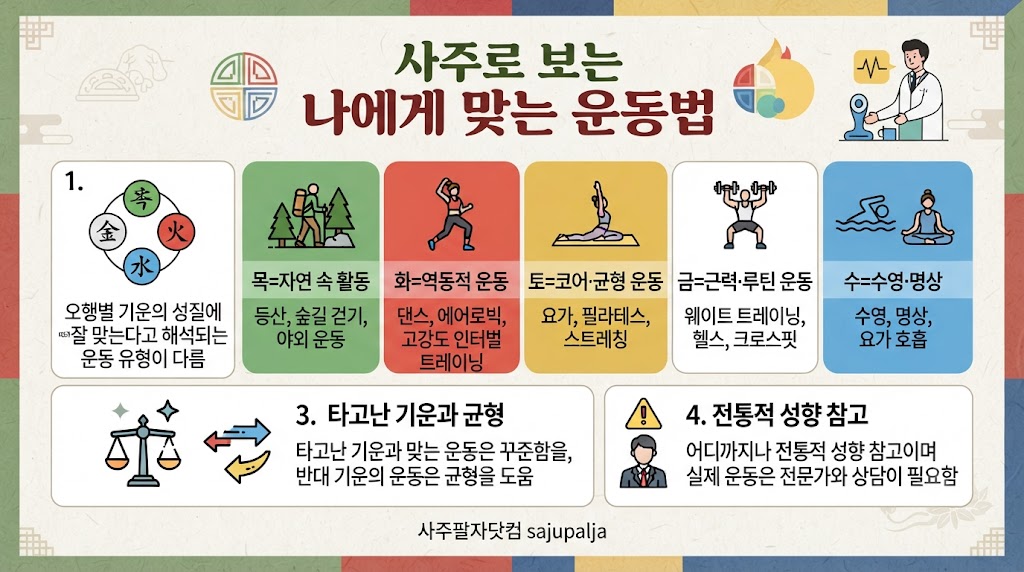 사주에따른운동법