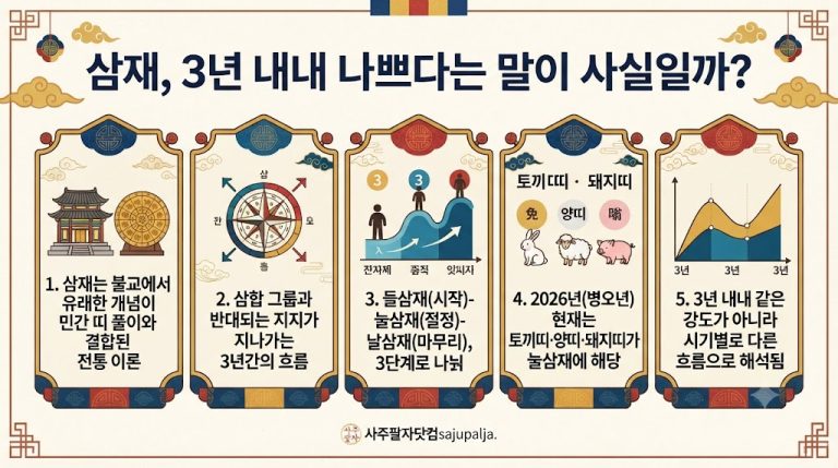 삼재 , 3년 내내 나쁘다는 말이 사실일까