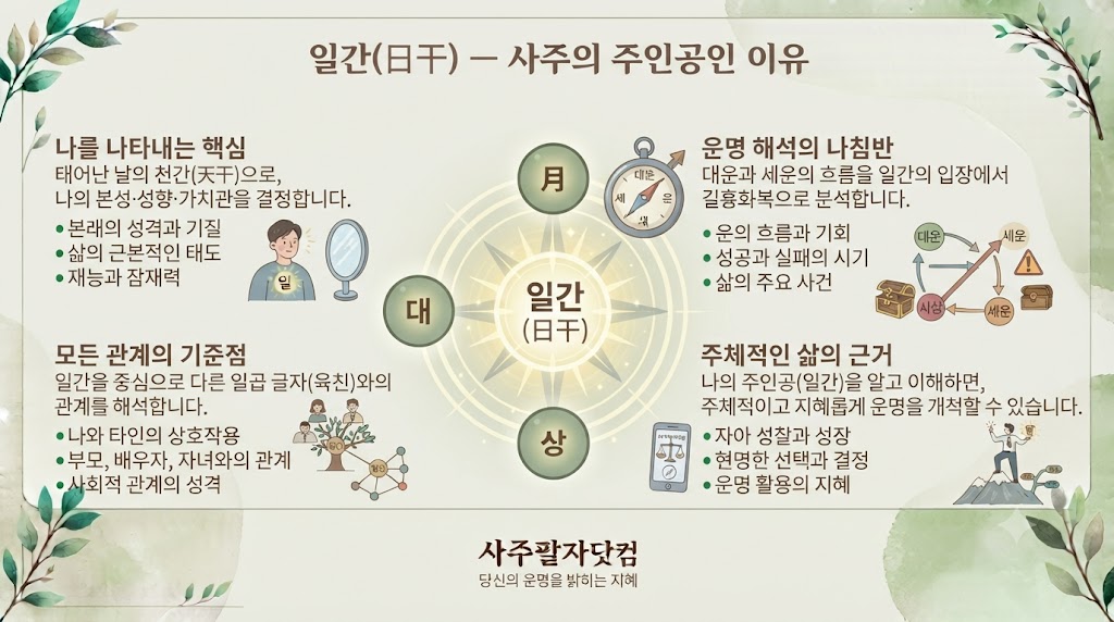 일간(日干) — 사주의 주인공인 이유