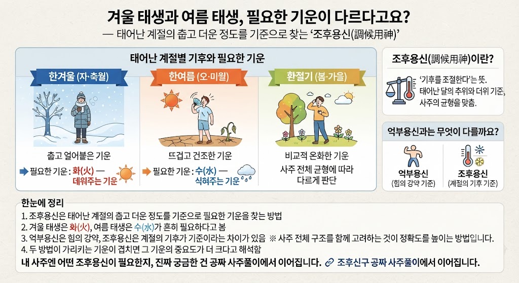 조후용신-겨울과여름