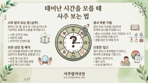태어난 시간을 모를 때 사주 보는 법
